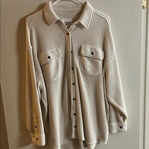 Aerie Cream Button Down Shirt